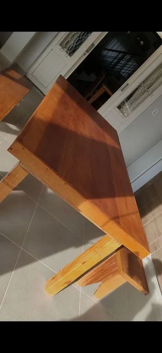 Mesa em madeira demolição 2 metros  - Foto 4