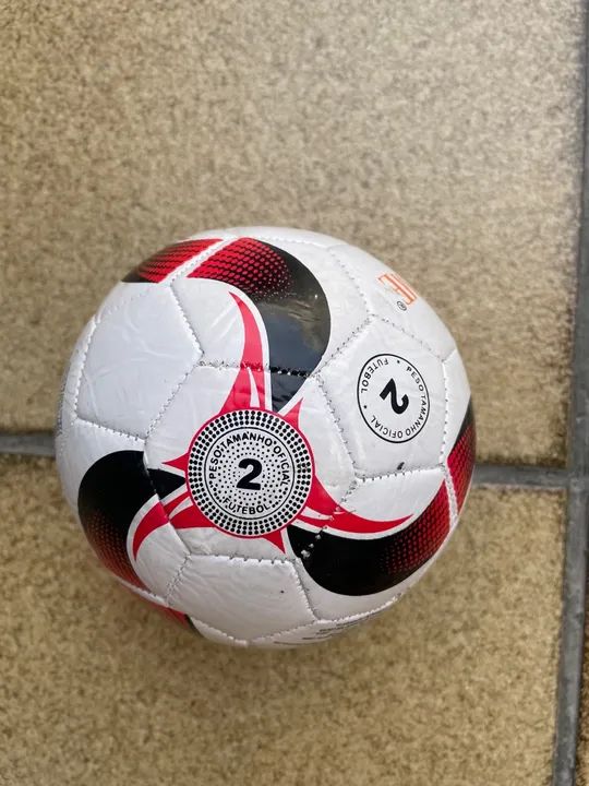 Bola de futebol tamanho 2, futebol infantil seguro PVC branca, para ensino de crianças - Foto 5