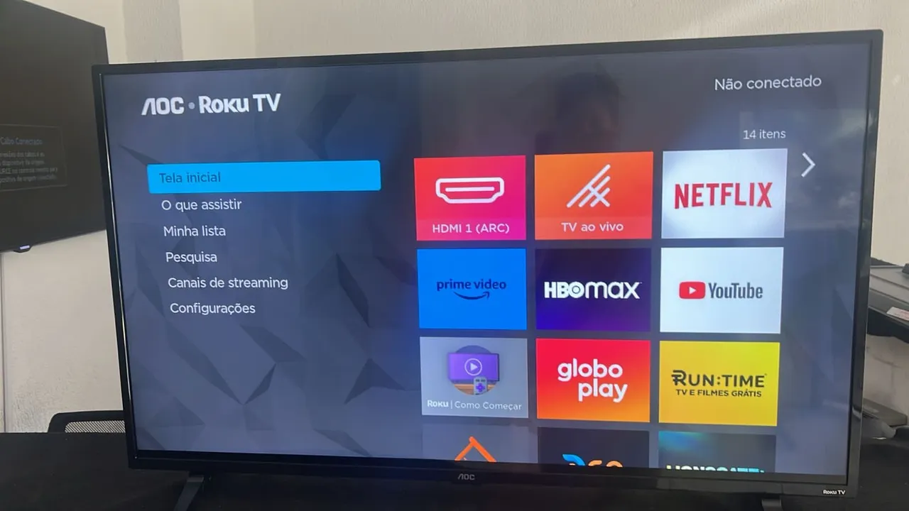 Smart 50 polegadas TV AOC Roku TV entrega hoje
