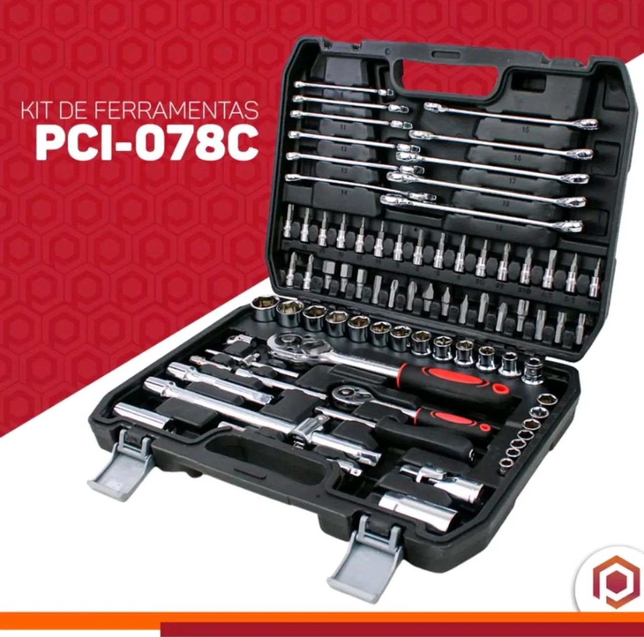 Kit Ferramenta Jogo Soquete Chave Combinada Catraca 78 Peças - Foto 5