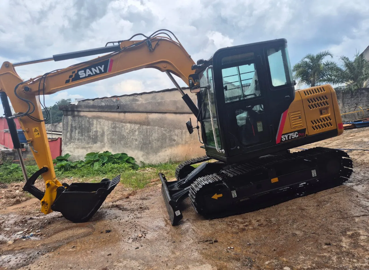 Escavadeira SANY SY75C original usada, escavadeira SANY de 7,5