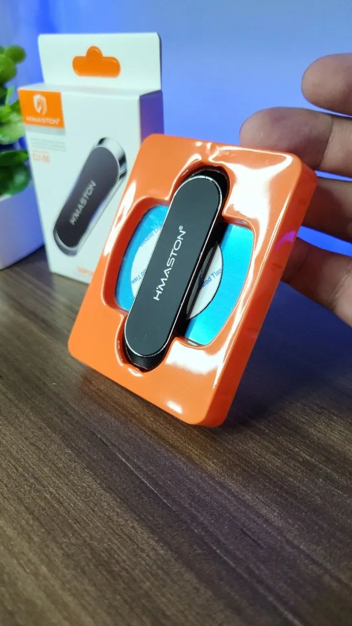 Suporte magnetico ima para celular Hmaston CJ-50 Com 2 discos Neodimio Universal Imã Carro - Foto 2