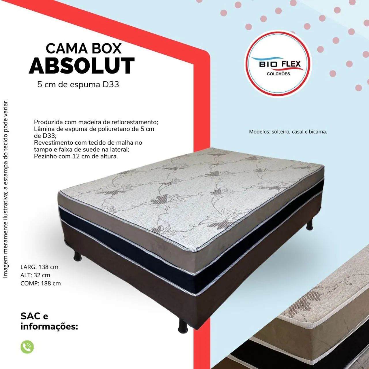 Cama Box ABsolut Casal - Foto 2