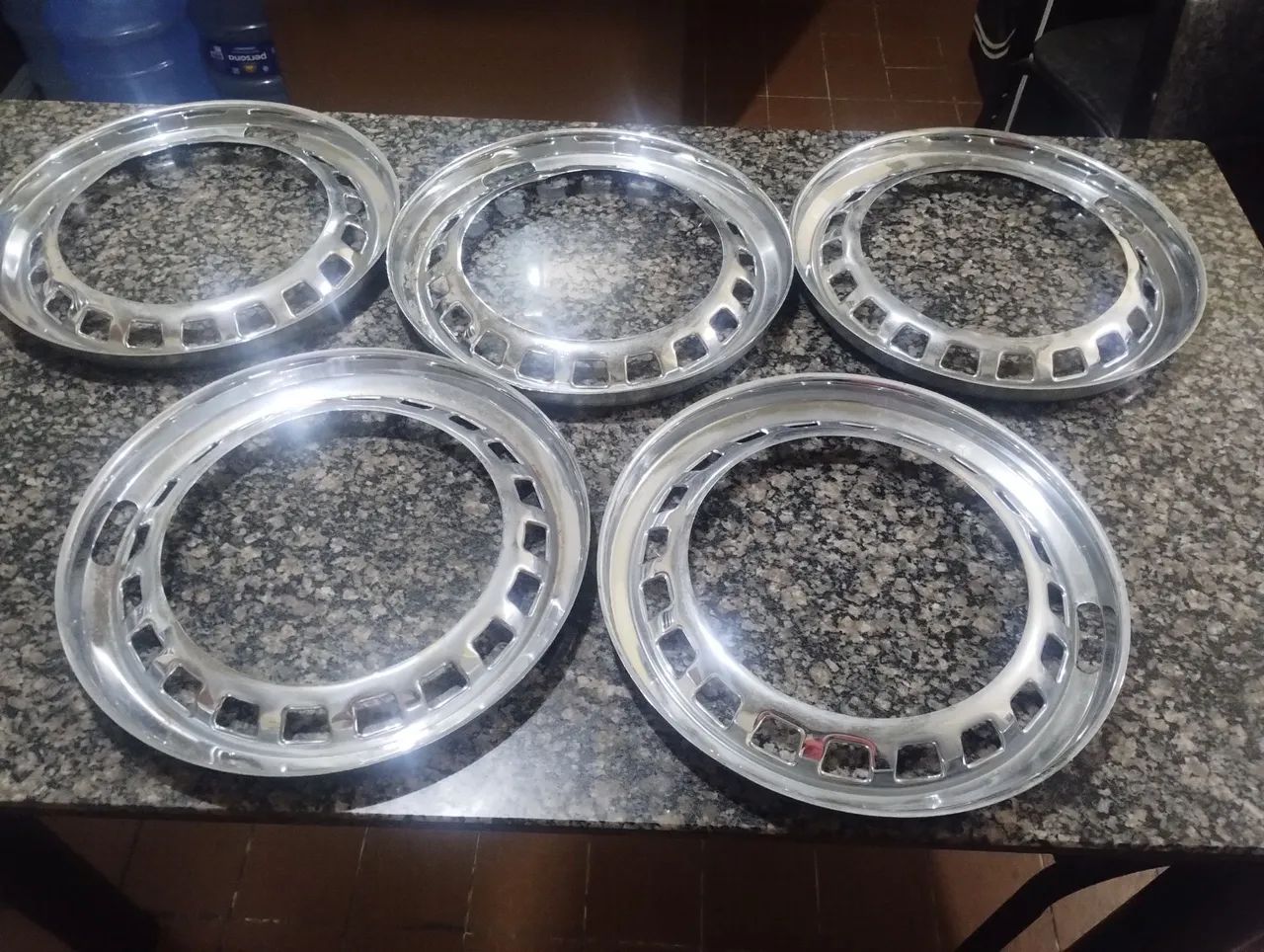 Jogo de sobre aros 15. Cromadas para Fusca e Karmann Ghia do 69 a 72.