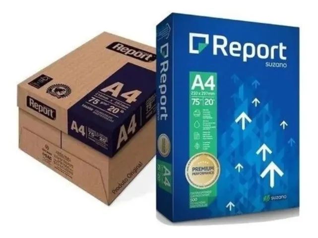 Papel Sulfite A4 75g Premium Report Caixa Com 2500 Folhas