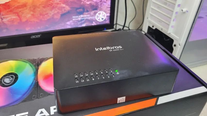 Switch 16 Portas Fast Ethernet Sf 1600 Q+ Intelbras - Foto 4