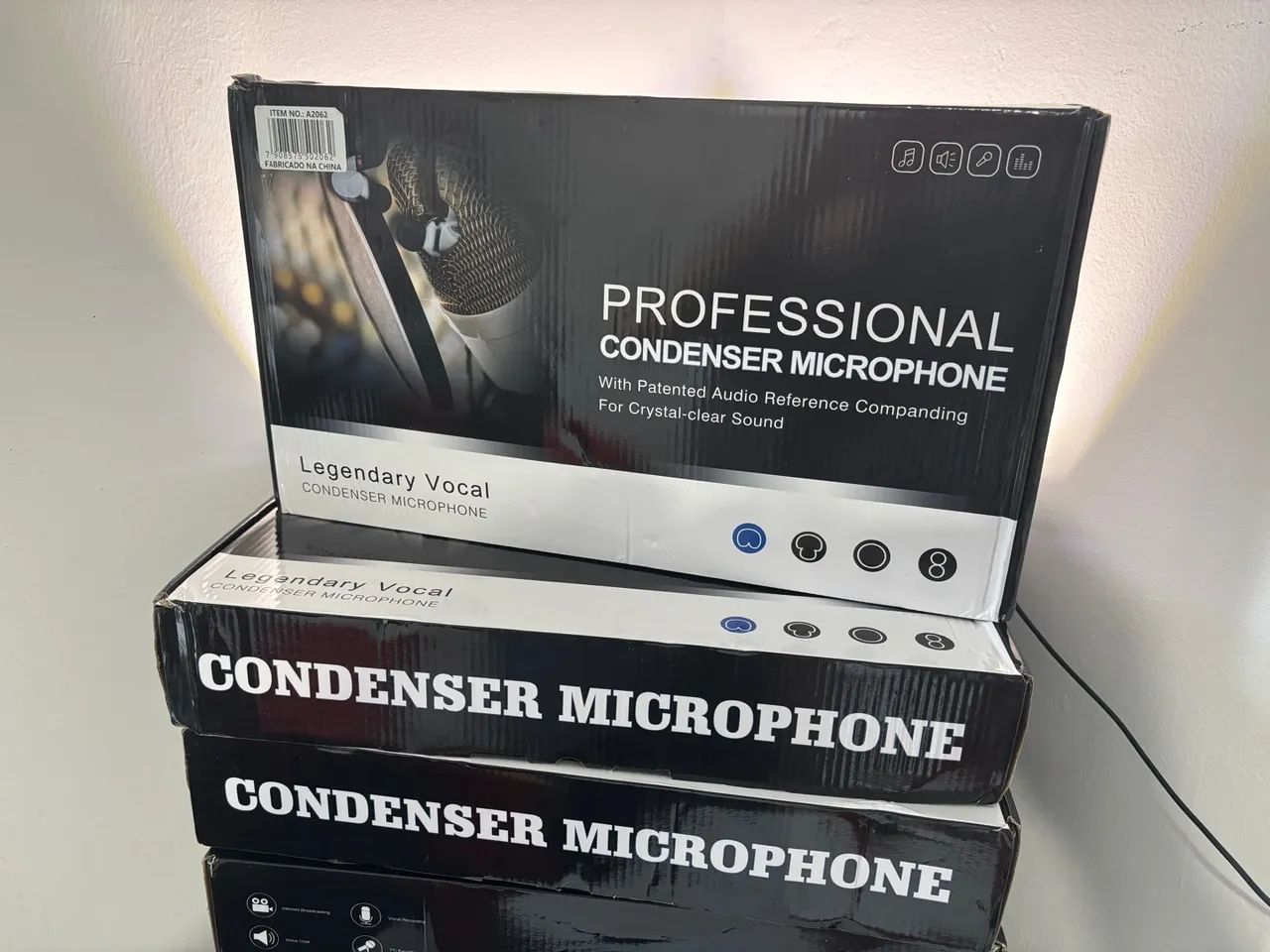 Kit Interface Mesa V8 + Microfone Bm800 + Braço Articulado e acessórios