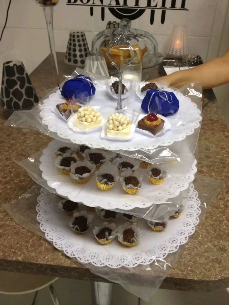 2x kit Aste suporte gancho provençal para prato festa  - Foto 6