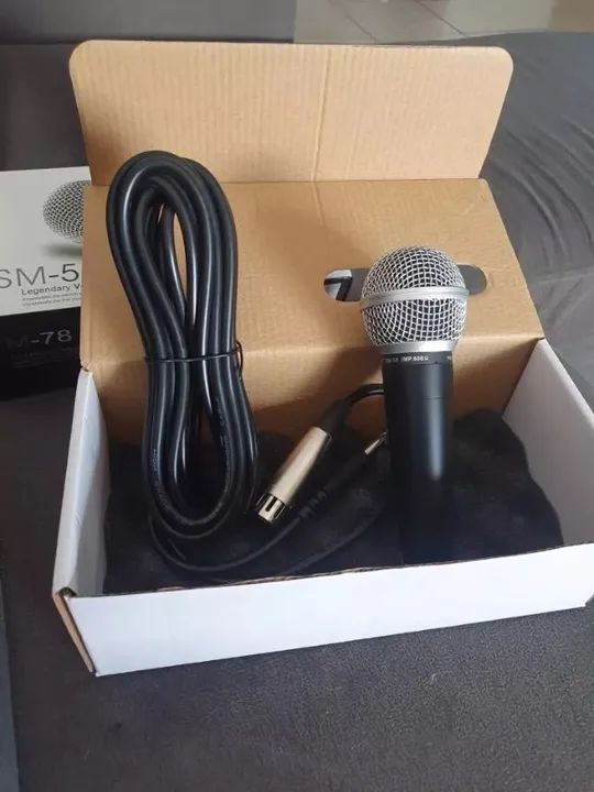 Microfone Profissional Com Cabo Sm-58 Premium Dynamic - Foto 4