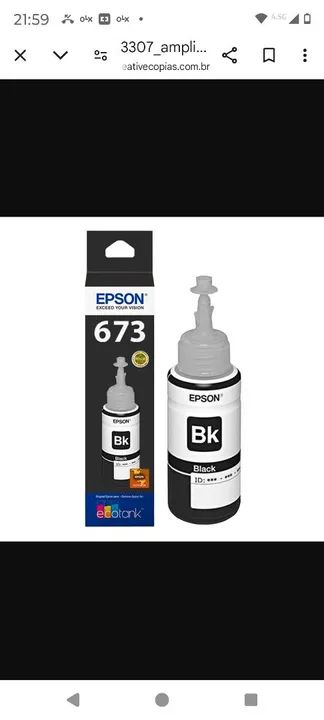 Tinta Epson 673 Preta 