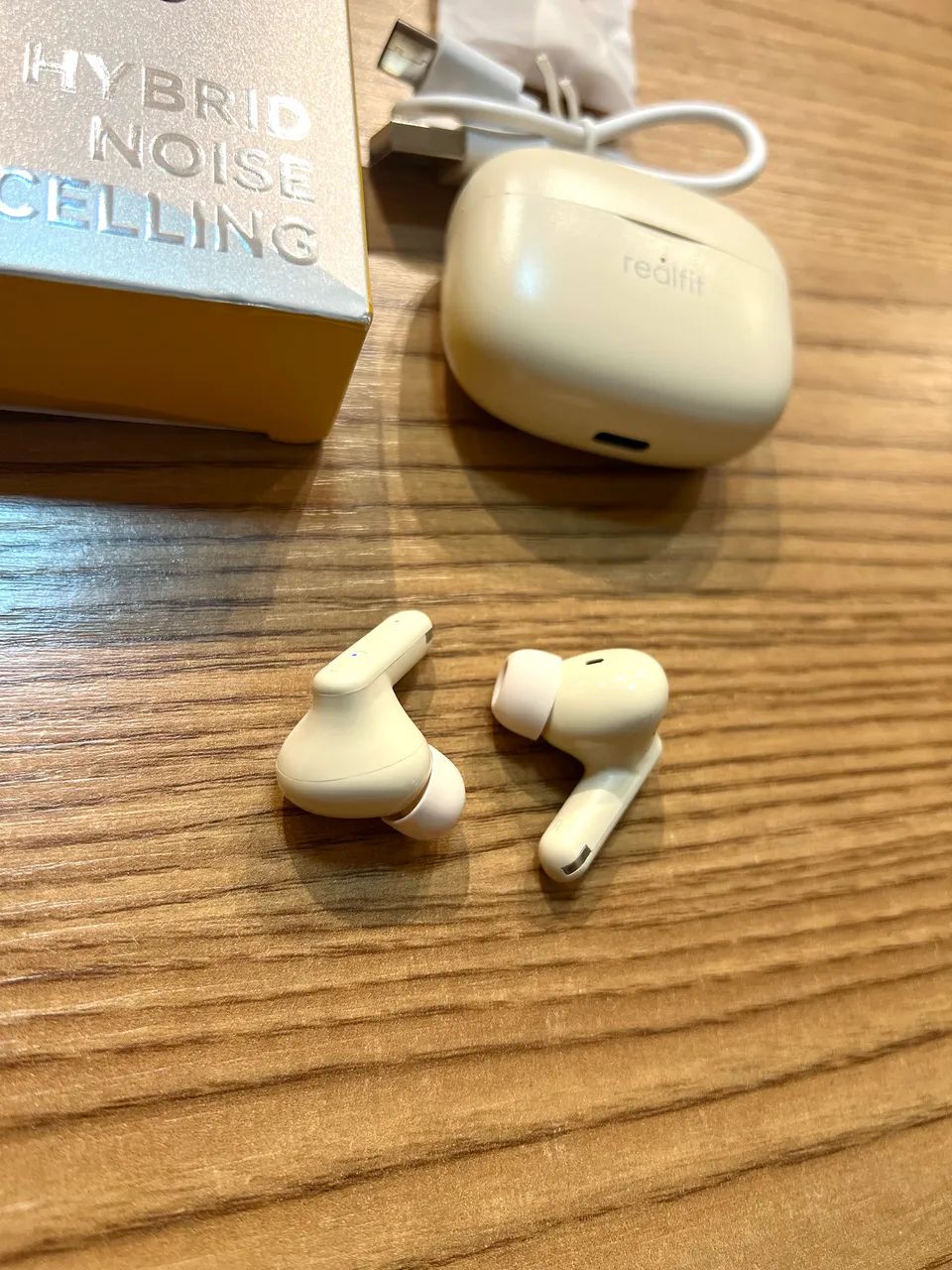 Fone Bluetooth Realfit F3 - Bege Premium - Foto 3