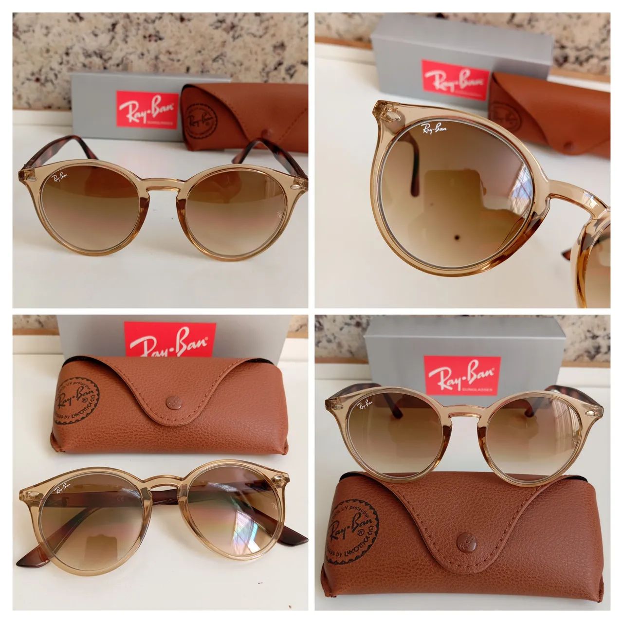 Óculos de sol Ray-Ban Rb2180 Transparente Lentes Safira 