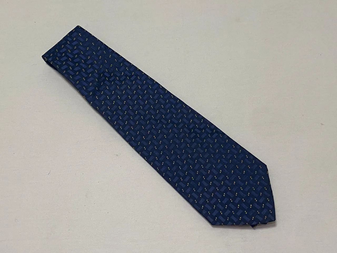 Gravata Todays Man Azul Escuro Estampada Bom Estado - Foto 2