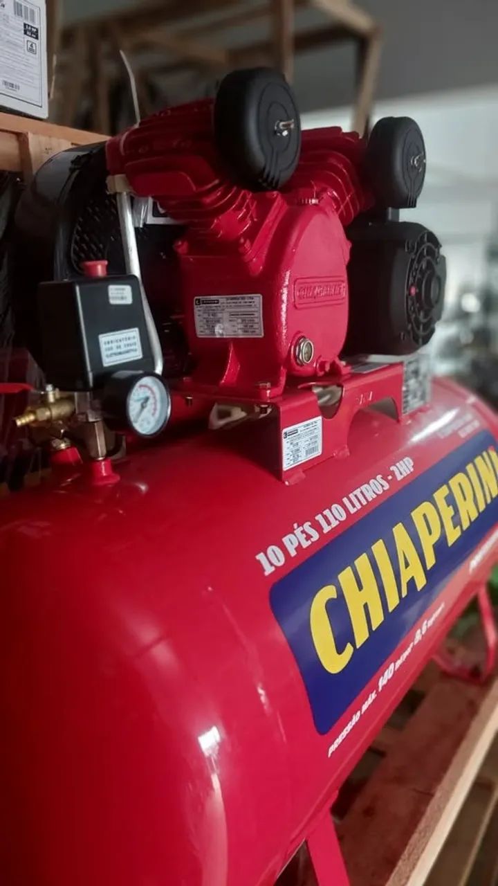 Compressor de ar 10pcm 110L 2hp Chiaperini(Loja) - Foto 5