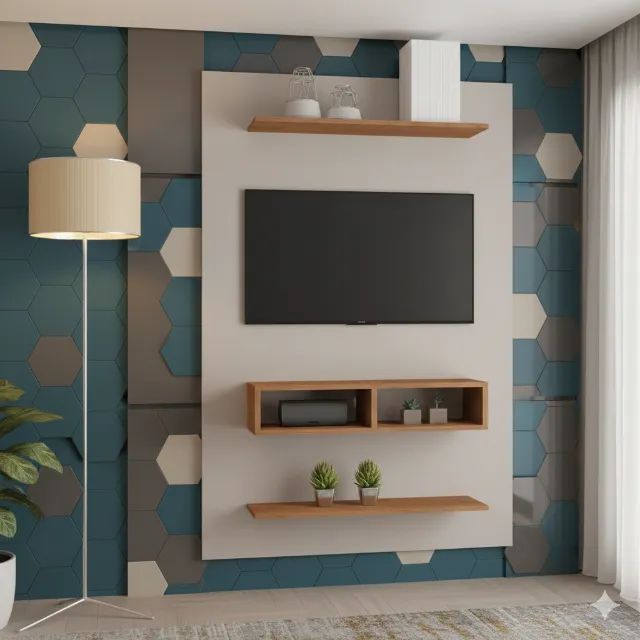 Super Oferta Painel Byte Off White/Mel (entrega grátis)