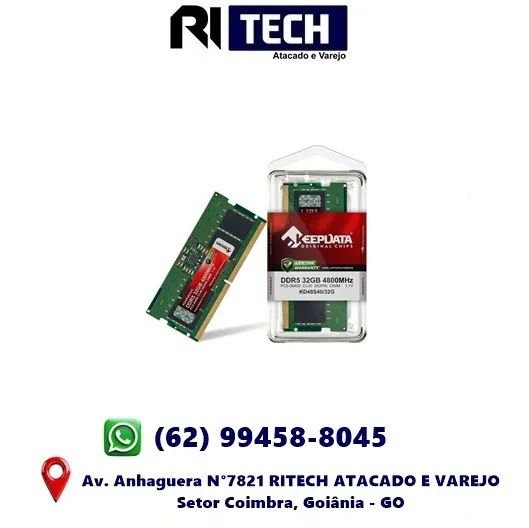 Memória Ram Para Notebook DDR5 32gb 4800mhz Keepdata KD48S40/32G