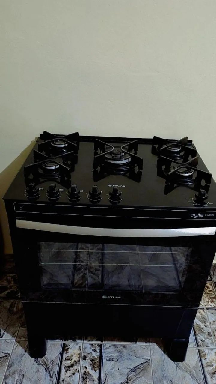 Fogão Atlas 5 bocas de vidro funcionando perfeitamente muito lindo . - Foto 5