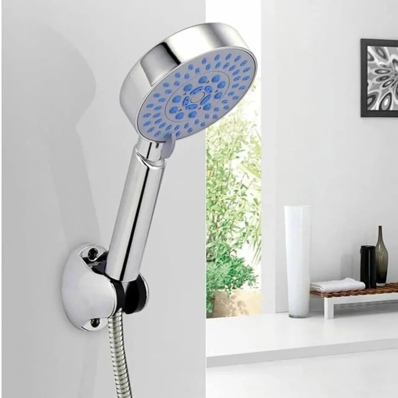 Ducha de chuveiro  de alta pressão cromado - Foto 2