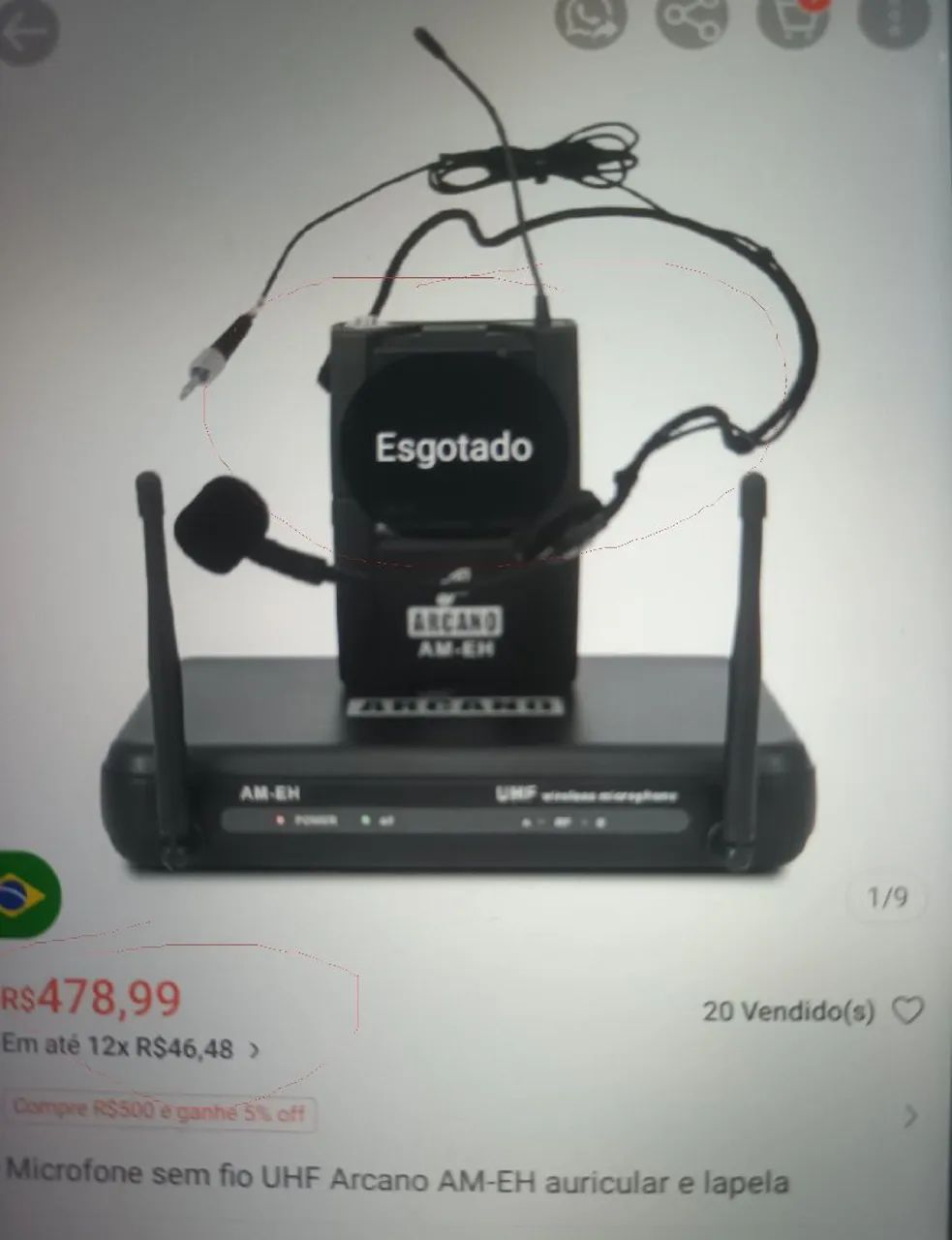 Vendo microfone de cabeca - Foto 3