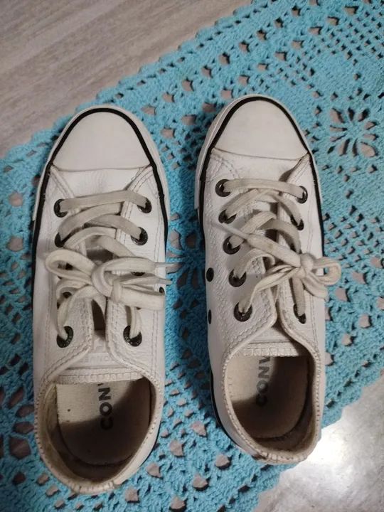 Tênis Converse All Star Branco original couro