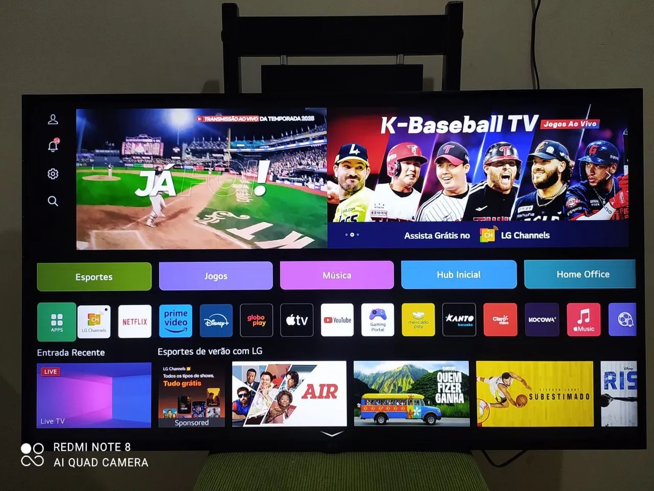 Tv Smart LG 43 polegadas 4K modelo UR 2024 com diversos aplicativos e canais