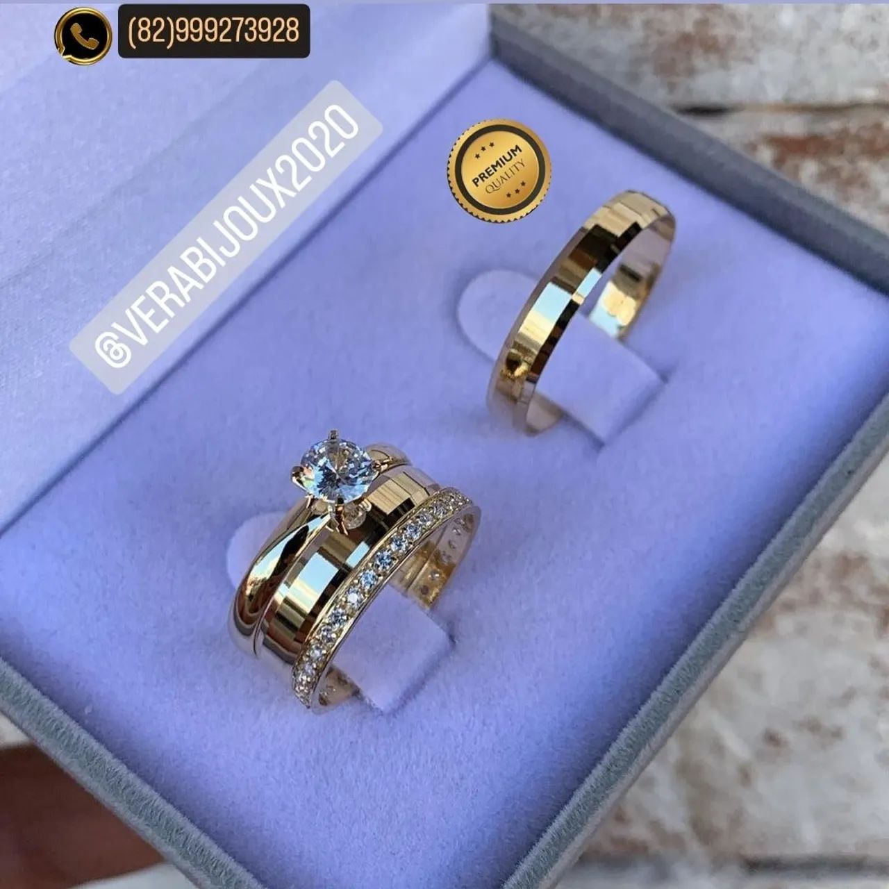 COMBO 4 PEÇAS ALIANÇAS CASAMENTO  - Foto 4