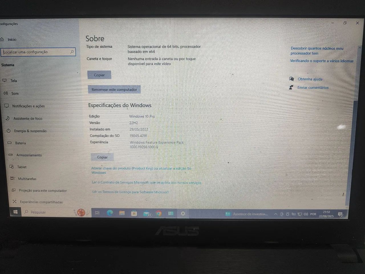 Notebook Asus 