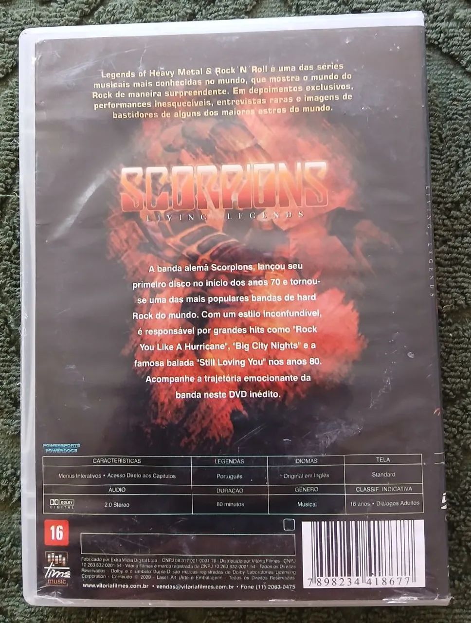 DVD Scorpions - Living Legends Frete Gratis - Foto 2