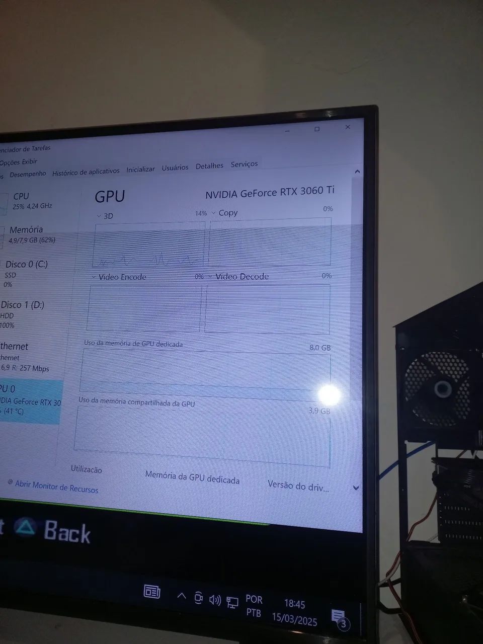 Rtx 3060 ti 8gb MSI (somente a placa de vídeo) - Foto 4