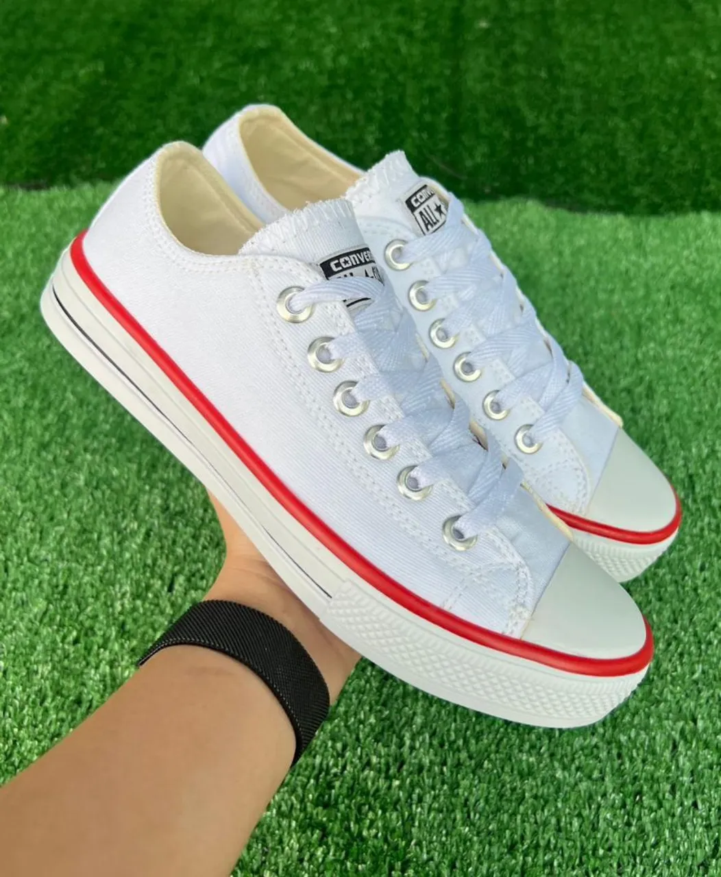 All Star Branco com Detalhe Vermelho