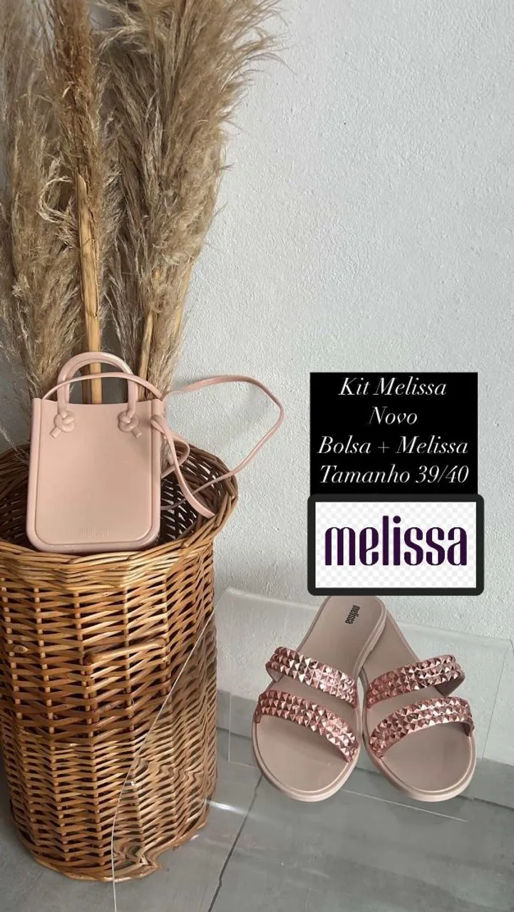 Kit Melissa Novo: Bolsa + Sandália Rosa