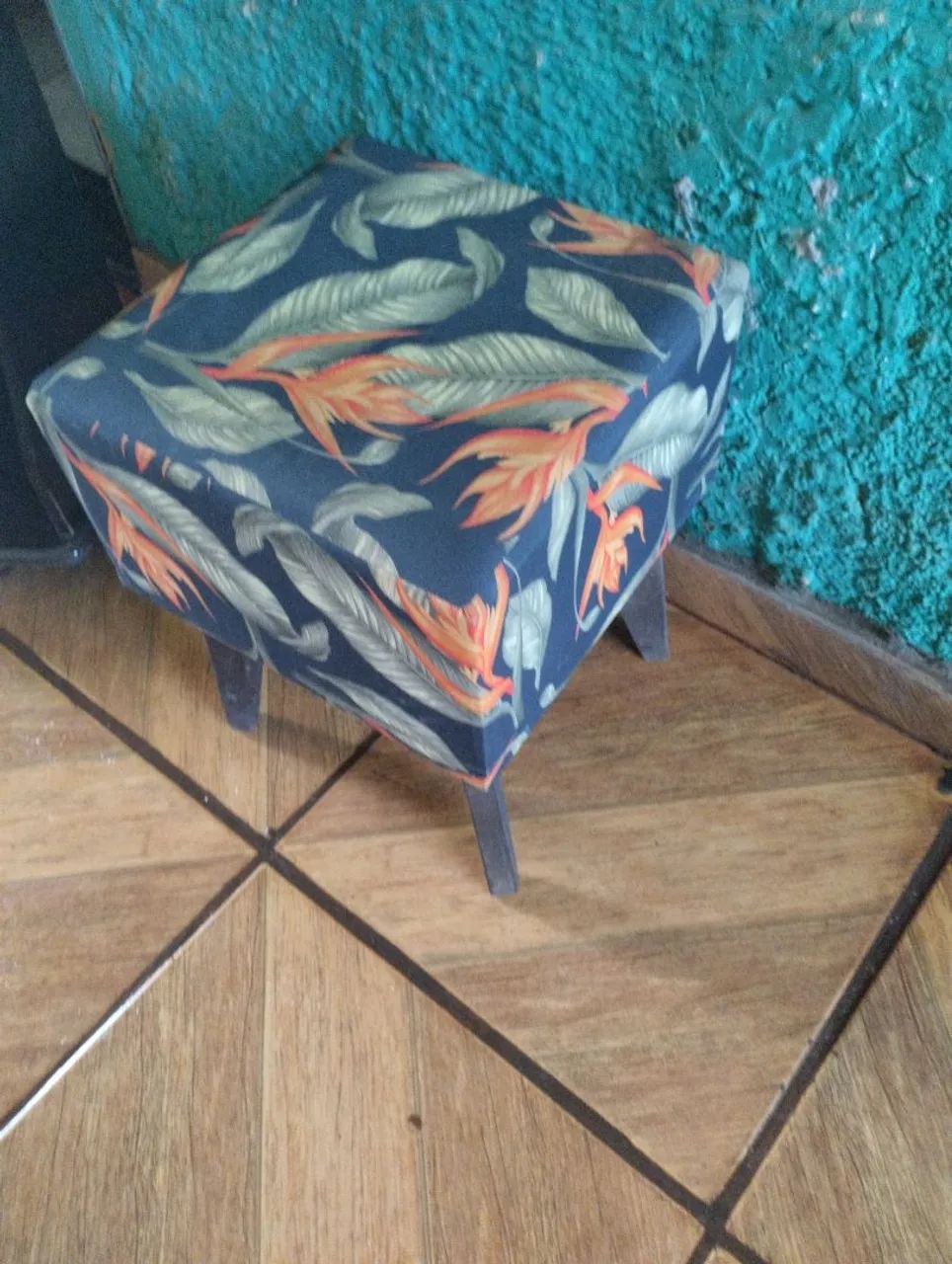 Puff Quadrado Estampado - Foto 4