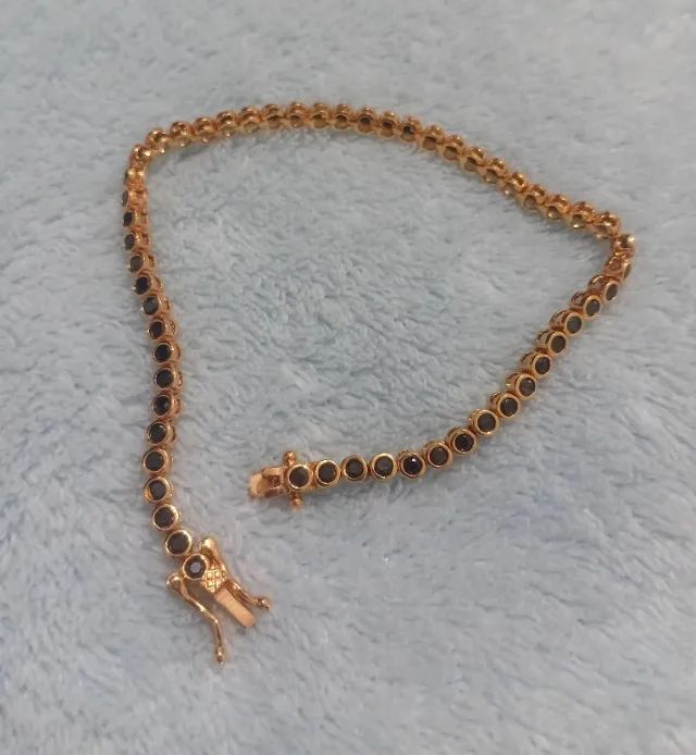 Pulseira tipo Riviera- Zircônia Preta - Foto 3