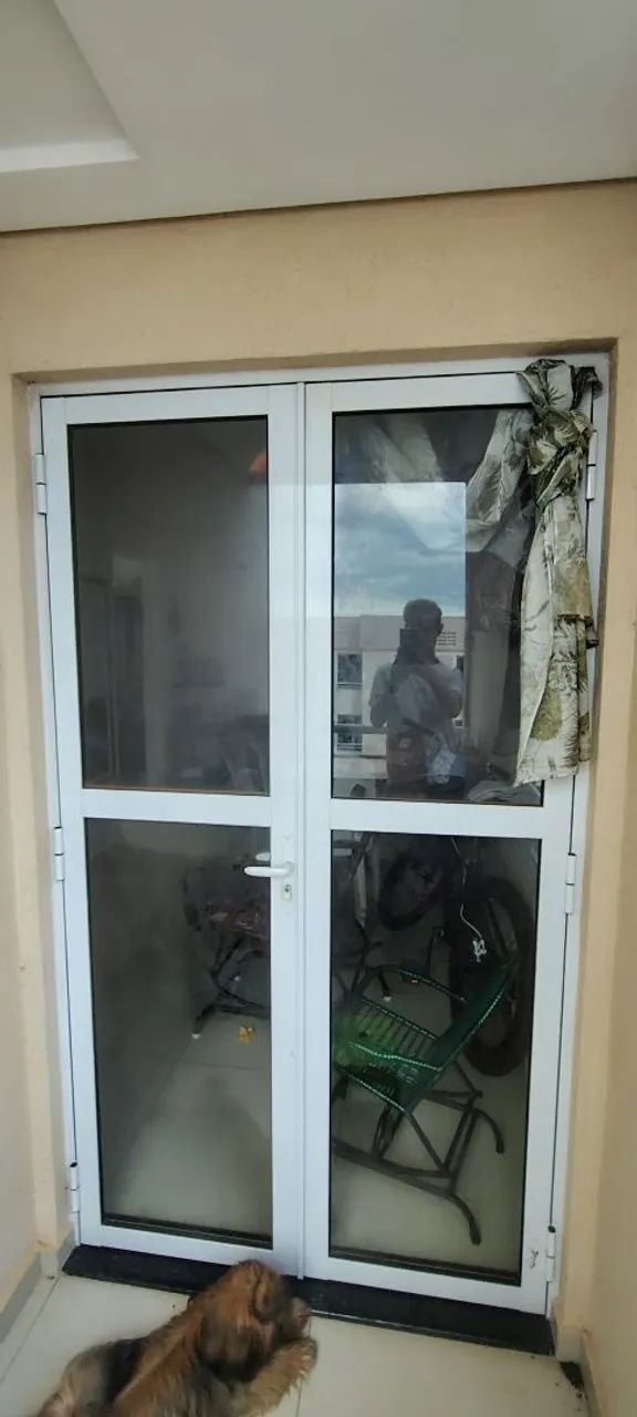 Vendo porta de alumínio duas folhas.500 - Foto 4