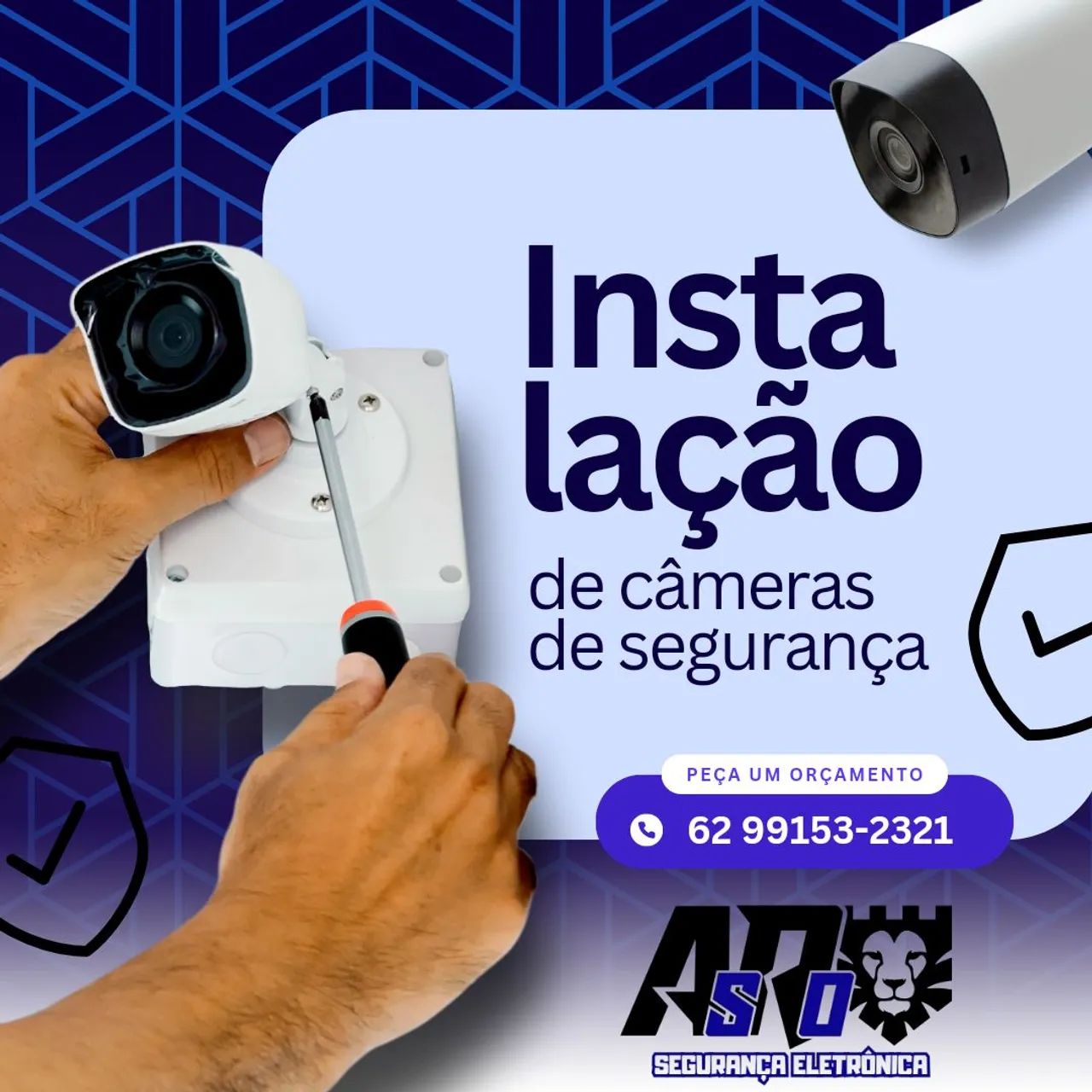 Instalação de câmera de segurança - AsRo segurança eletrônica 
