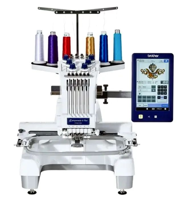 Máquina de Bordar Brother PR670E - 6 agulhas, LCD 10,1", área 20×30 cm, completa