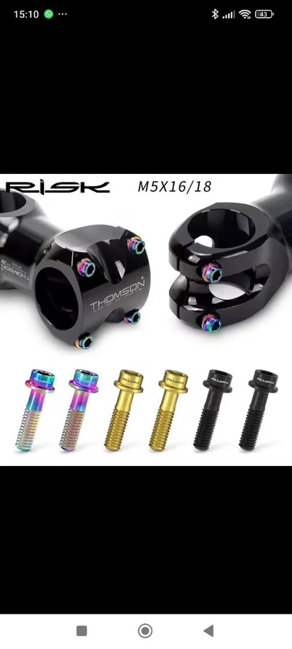 Parafusos titânio m5 mesa guidom risk top zero  - Foto 2