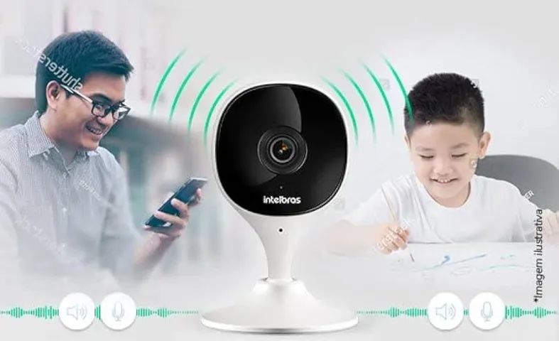Câmera de segurança com áudio baba eletrônica