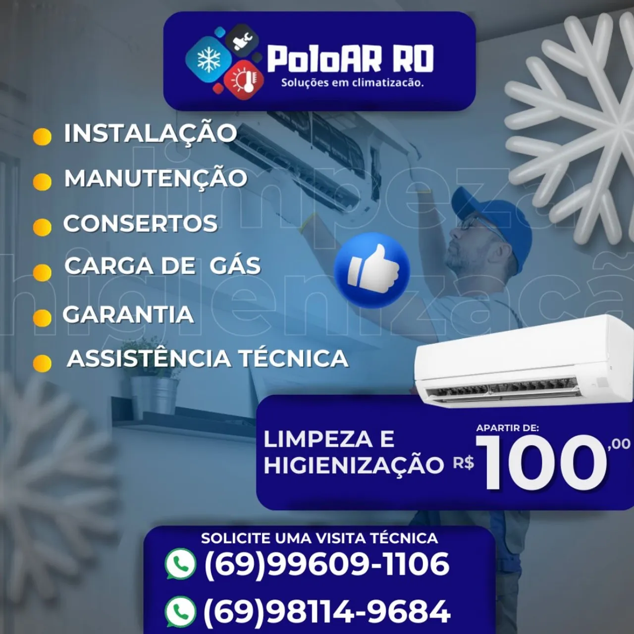 Vendo limpeza e central a partir de R$100,00. *