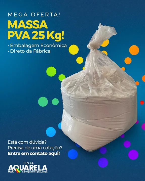 Massa PVA 25kg - Embalagem Econômica