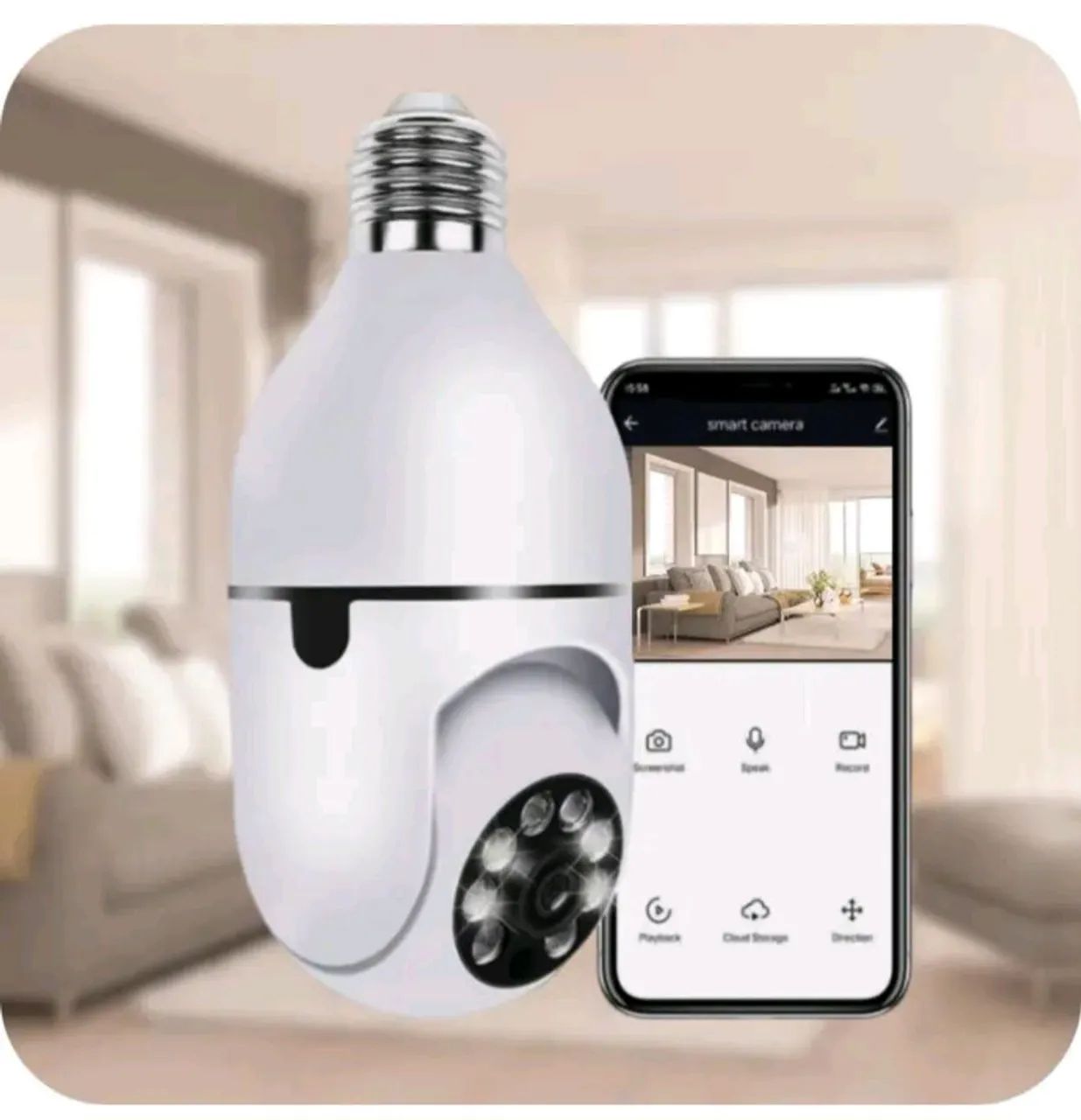 Câmera de Segurança Wi-Fi 360° - Monitoramento Remoto - Foto 2