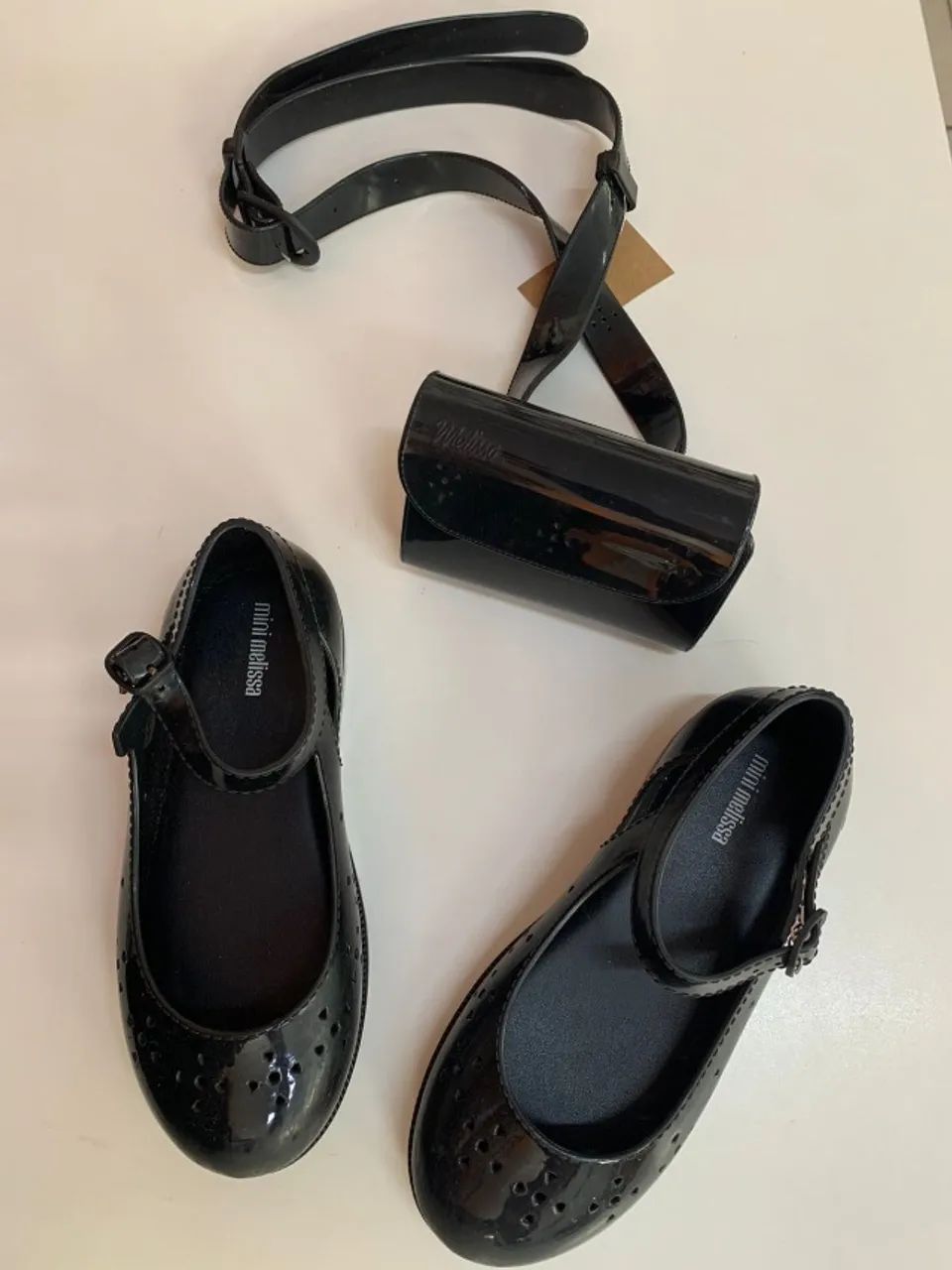 Sapatilha Melissa + Pochete - Feminino - Preto - Tam. 28 - Seminovo - Foto 4