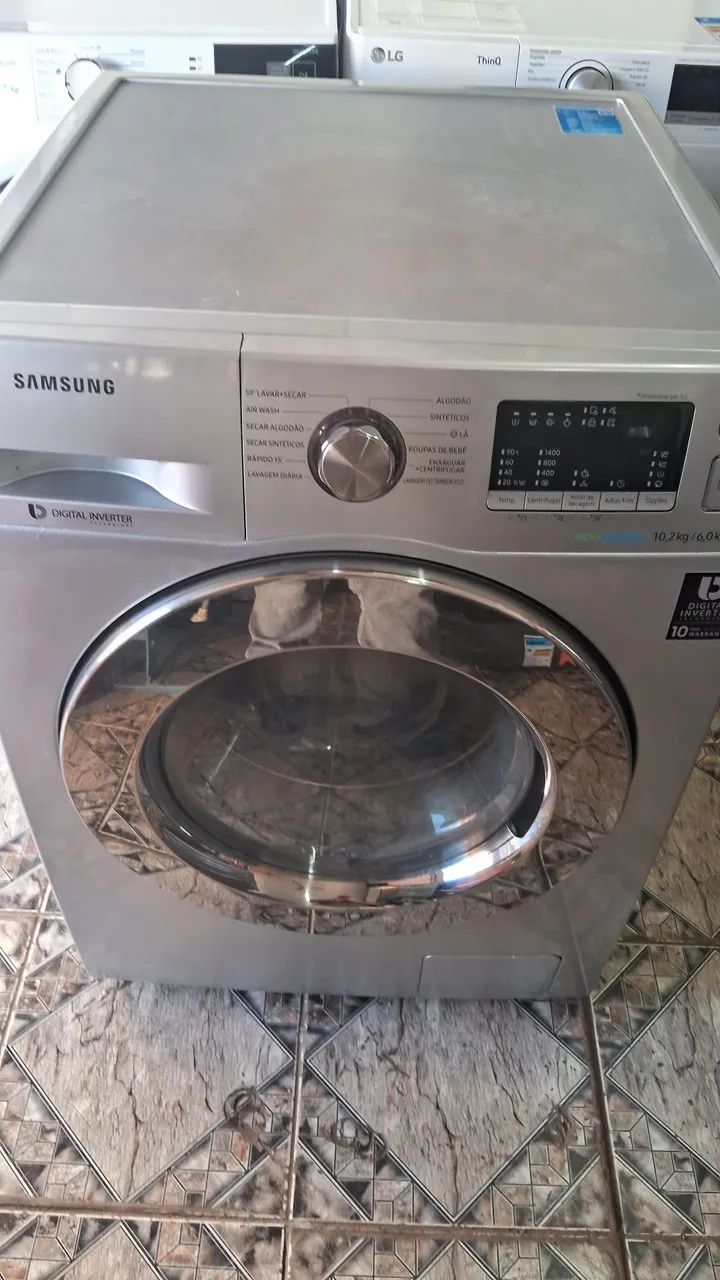Vendo lava e seca samsung eco bubbe 10kg 220v  - Foto 4
