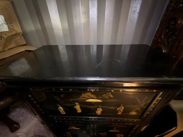 Movel Bar Chines Antigo Laca Chinoiserie - Foto 3