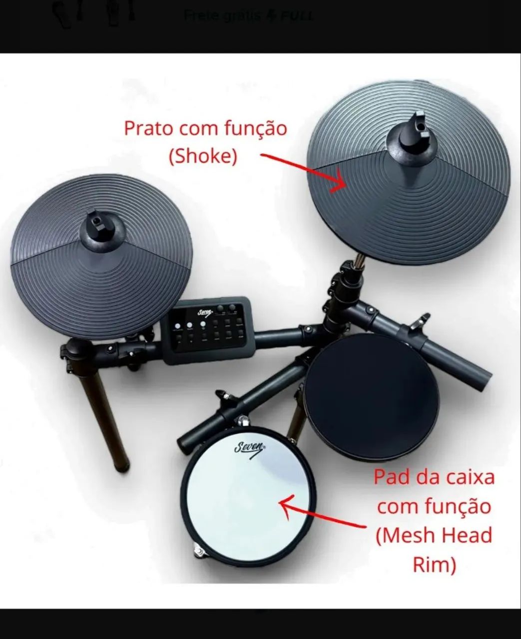 Bateria eletrônica seven  - Foto 2