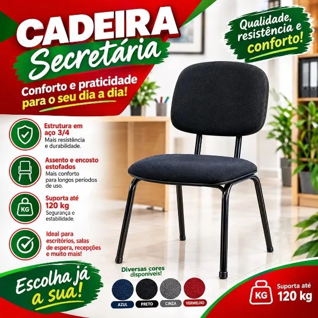 Cadeira fixa para escritório 