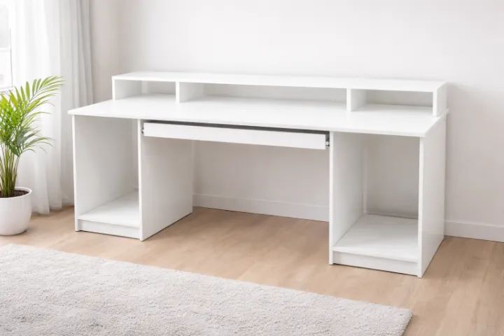Mesa de Escritório Branca Moderna - Pronta Entrega - Foto 3