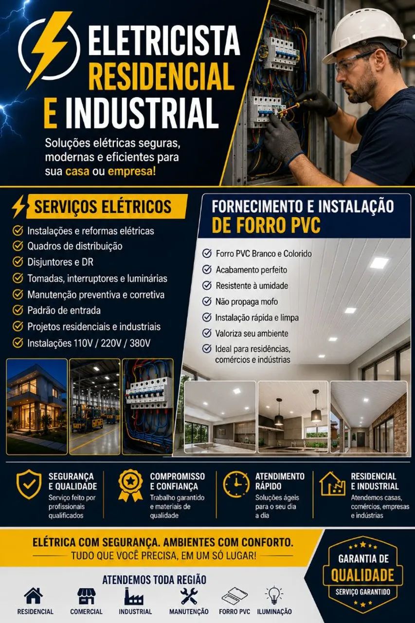 Forro PVC e elétrica 