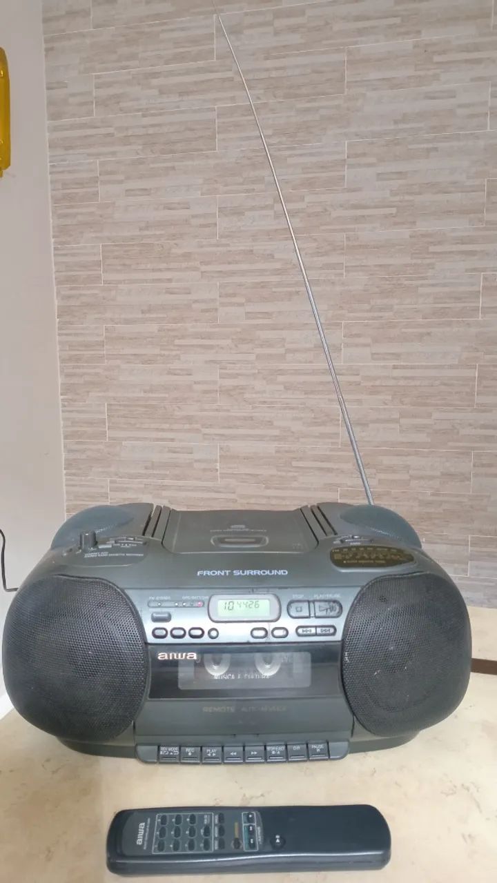 Micro System Aiwa CSD ES60 HR - Antigo Usado FUNCIONANDO mas com defeitos - Foto 2