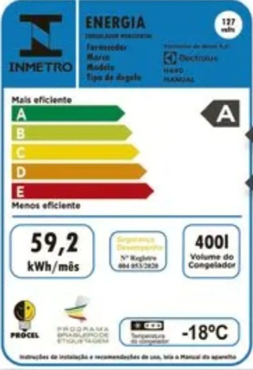 Freezer Eletrolux H440 127V Novo - Foto 6